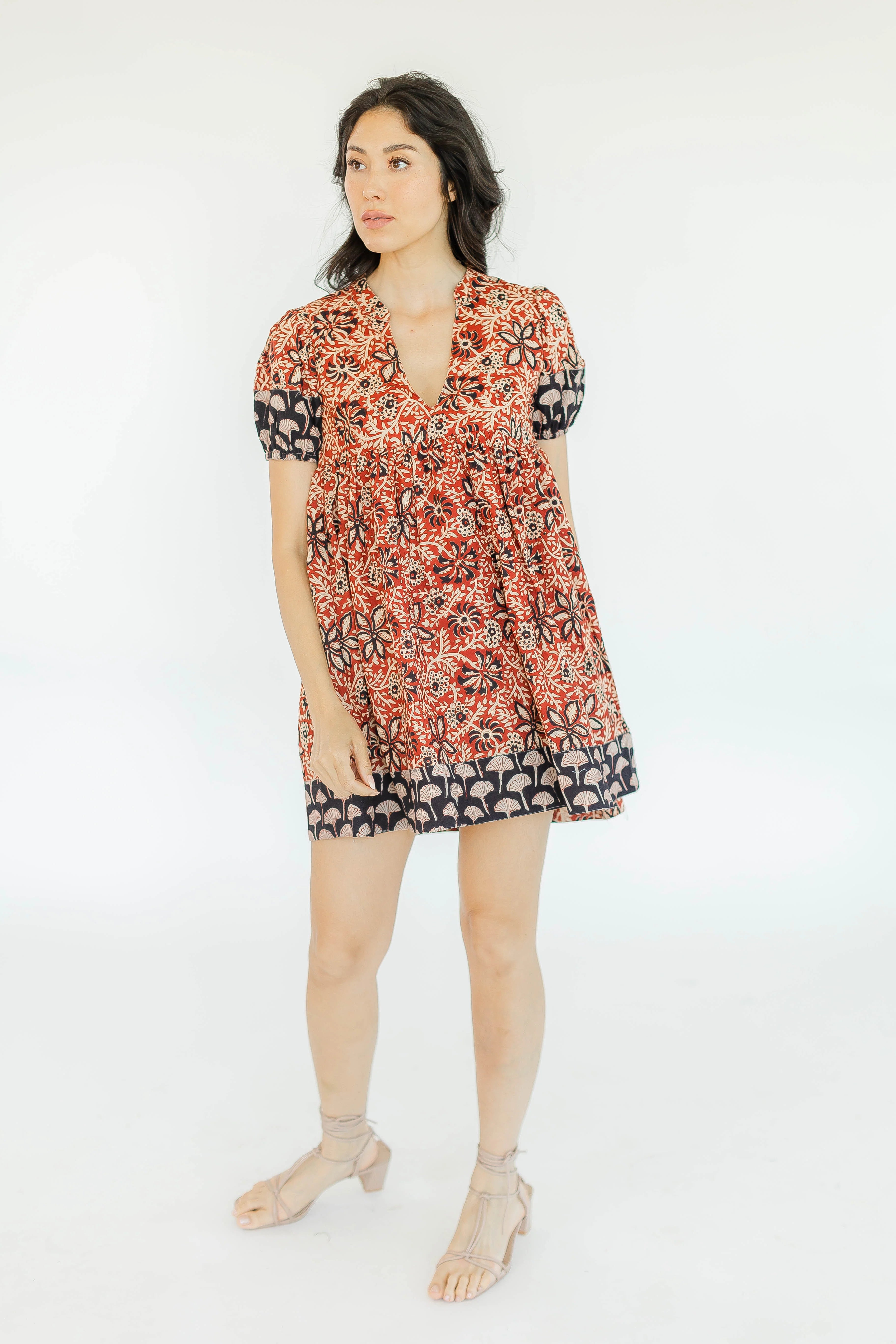 RIVER DRESS IN ANTIQUE BRASS