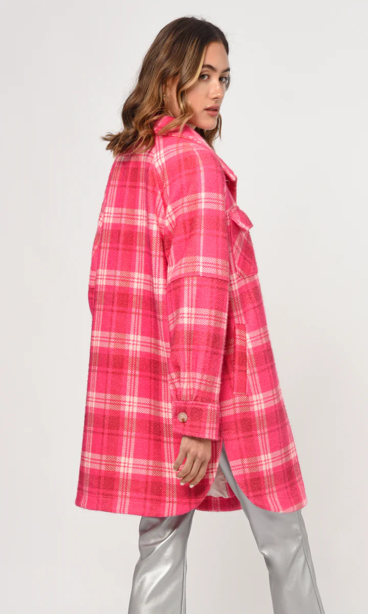 GRACEY PLAID SHACKET
