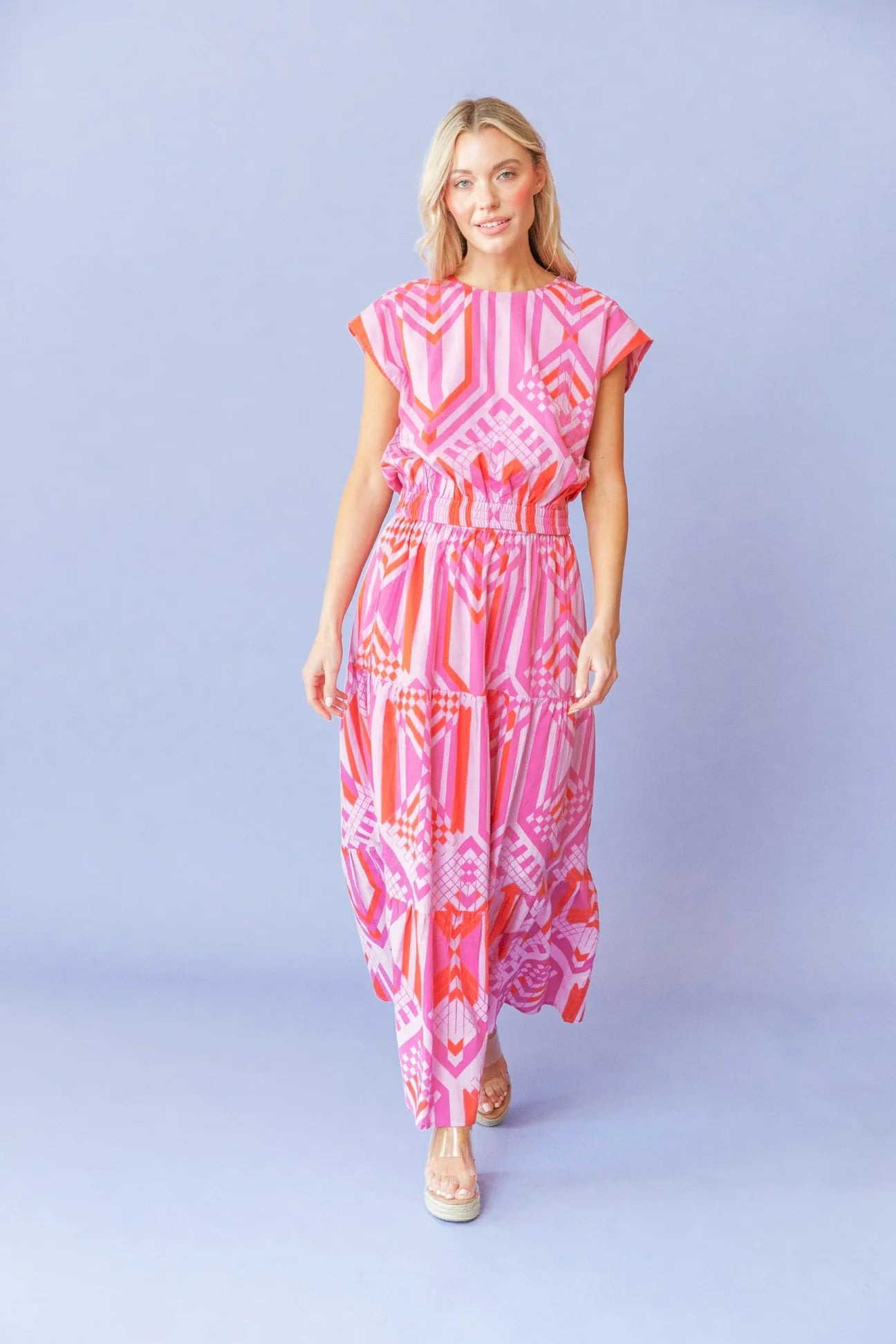 GARDENIA SKIRT IN FLAMINGO