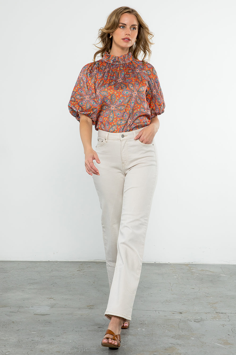 PUFF SLEEVE FLORAL TOP