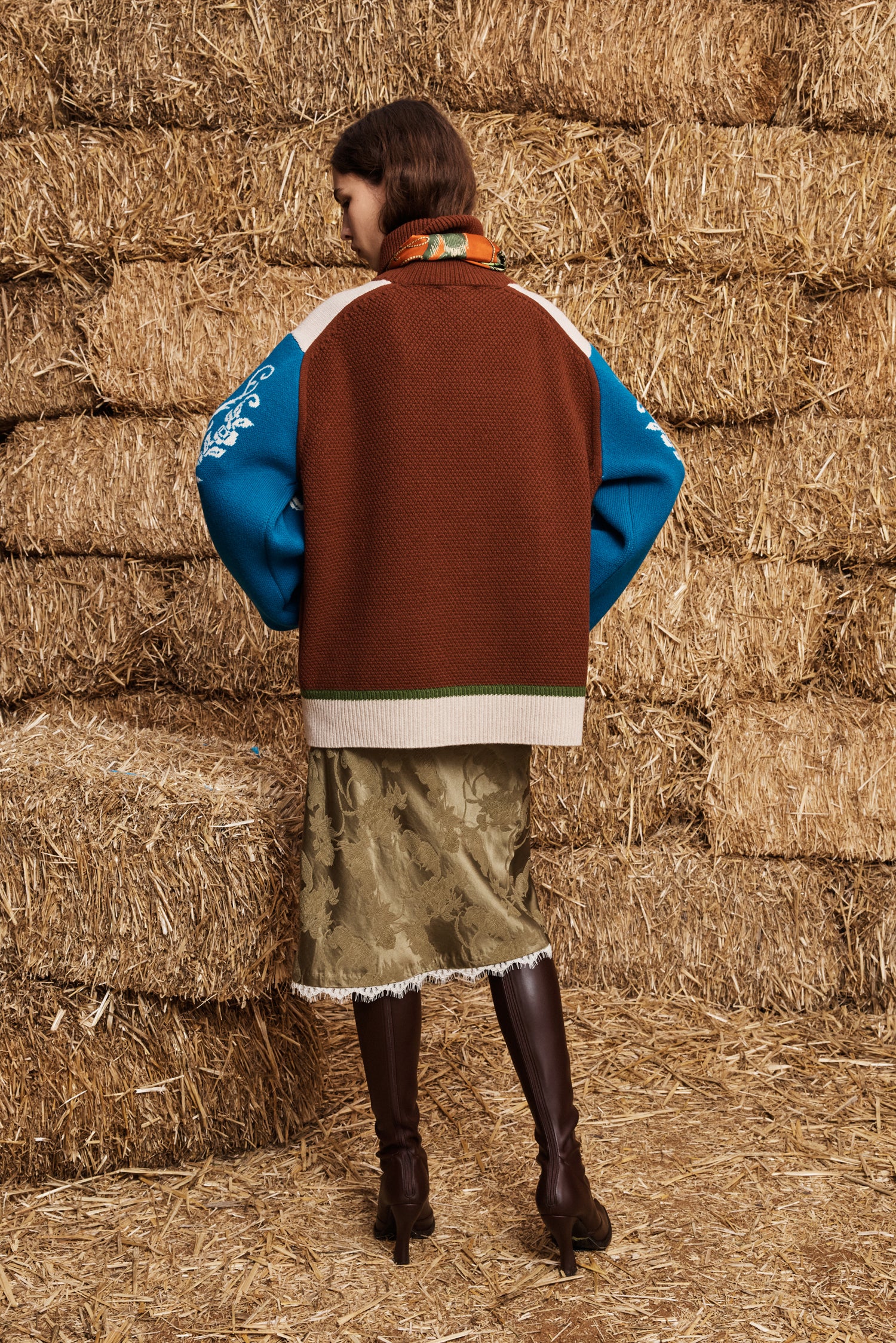 LASSO PATCHWORK SWEATER