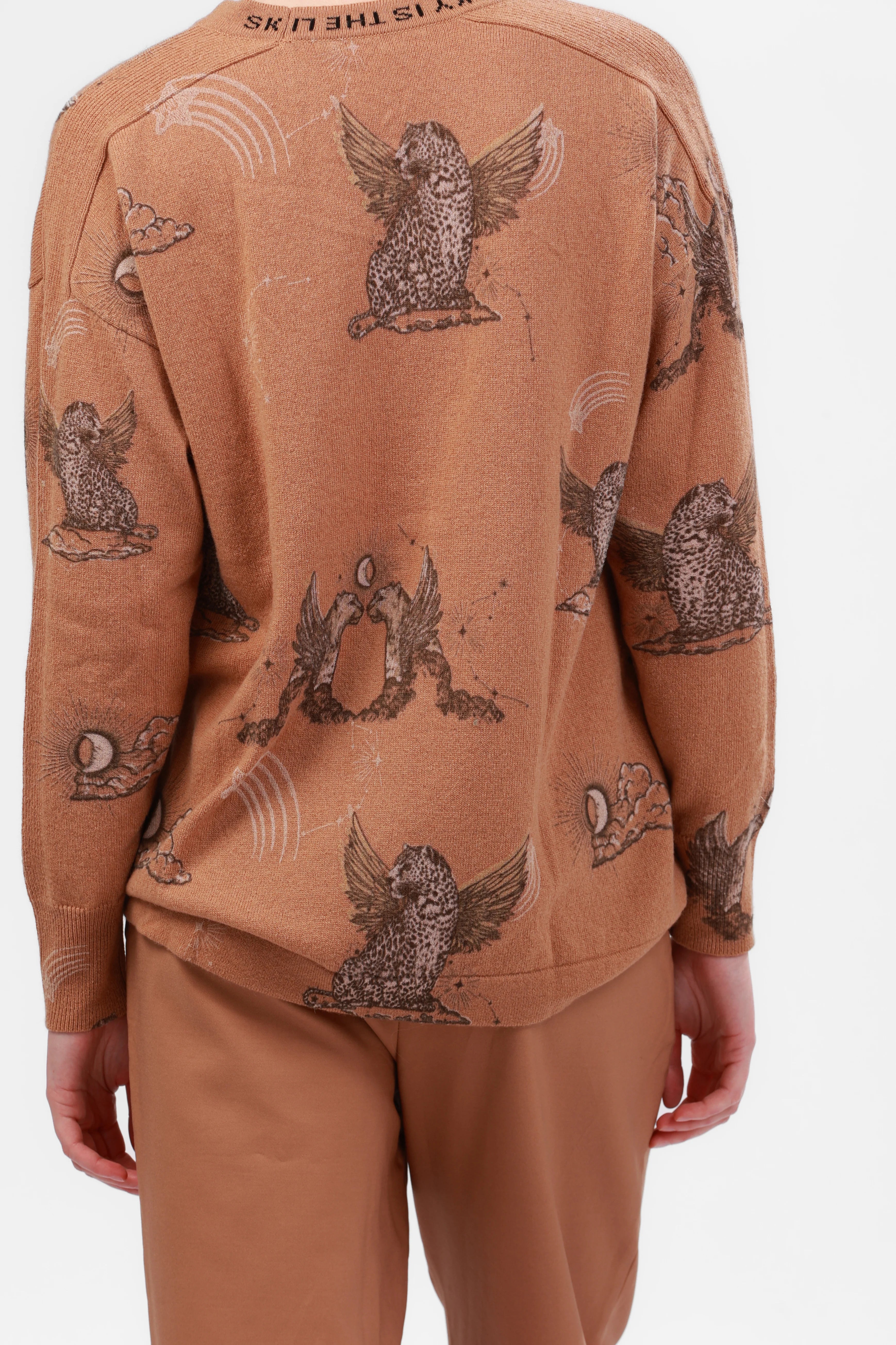 CARDIGAN ASTROLOGY ALMOND