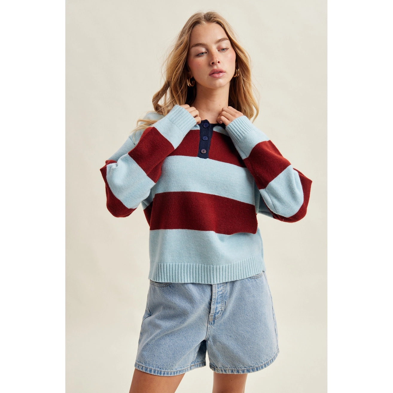 COLORBLOCK STRIPED SWEATER