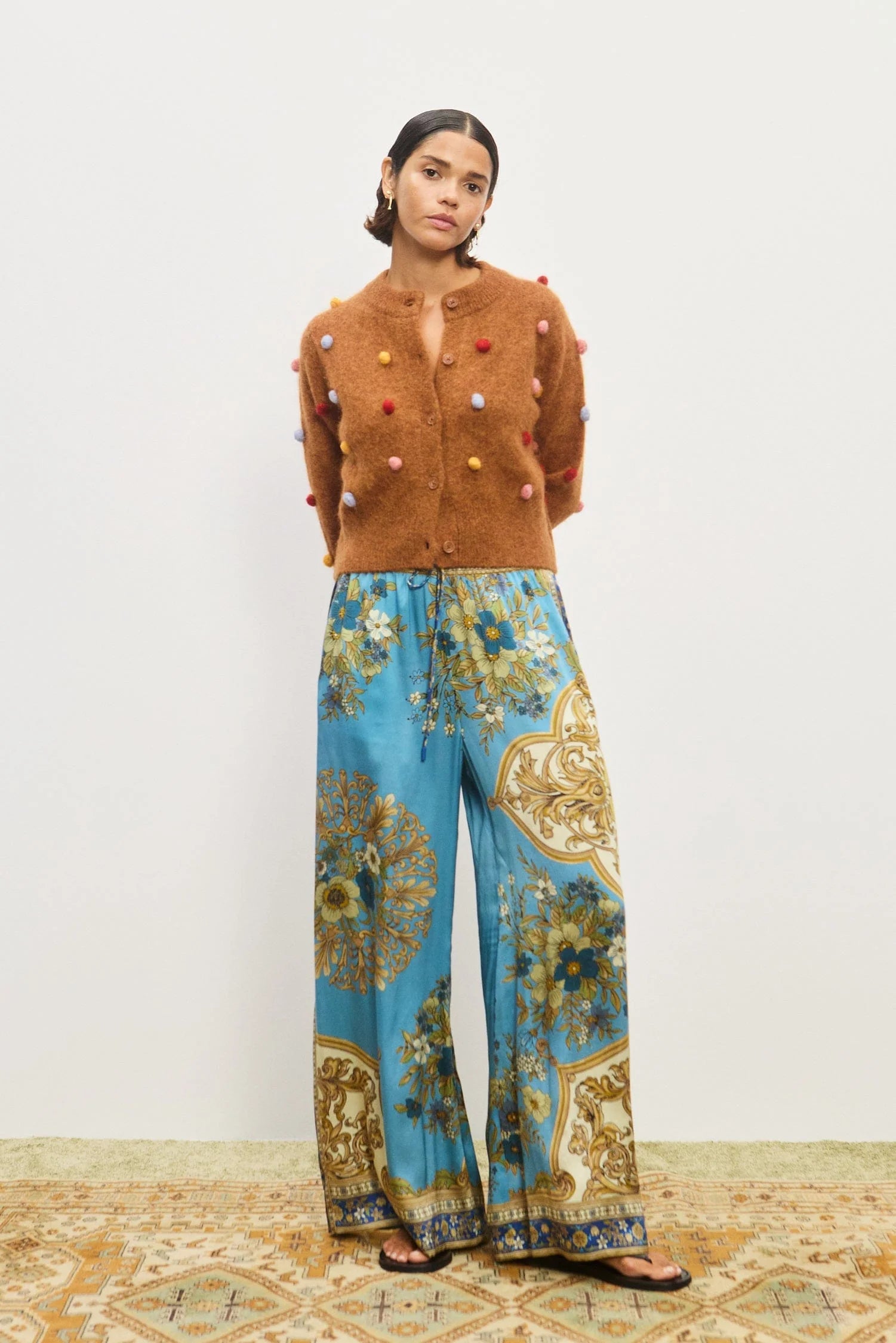 ELIA TOBACCO CROPPED CARDI