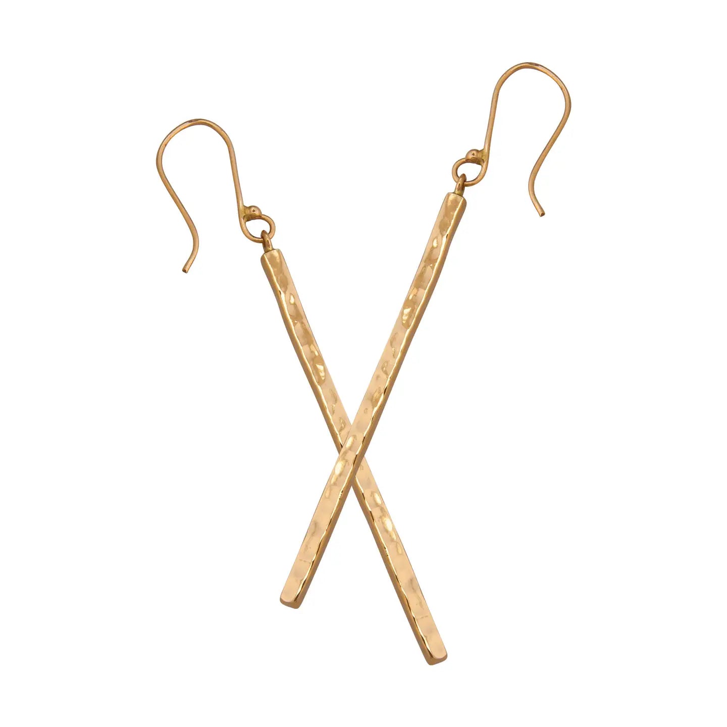 HAMMERED STICK EARRINGS