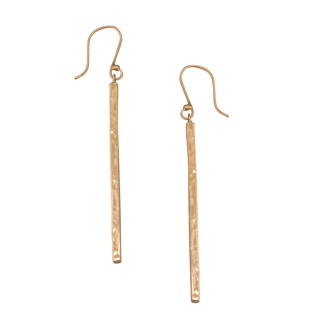 HAMMERED STICK EARRINGS