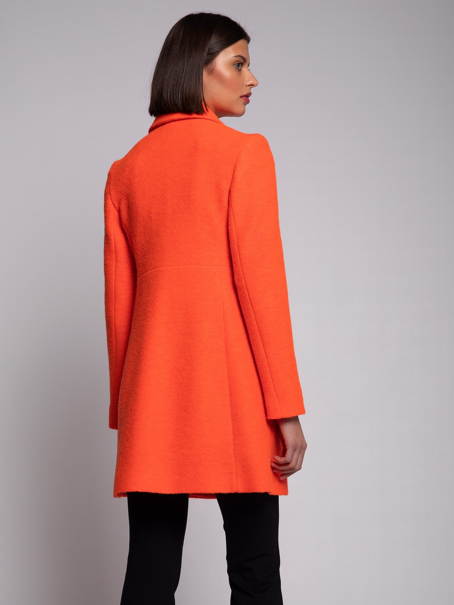 LUCIA ORANGE WOOL COAT