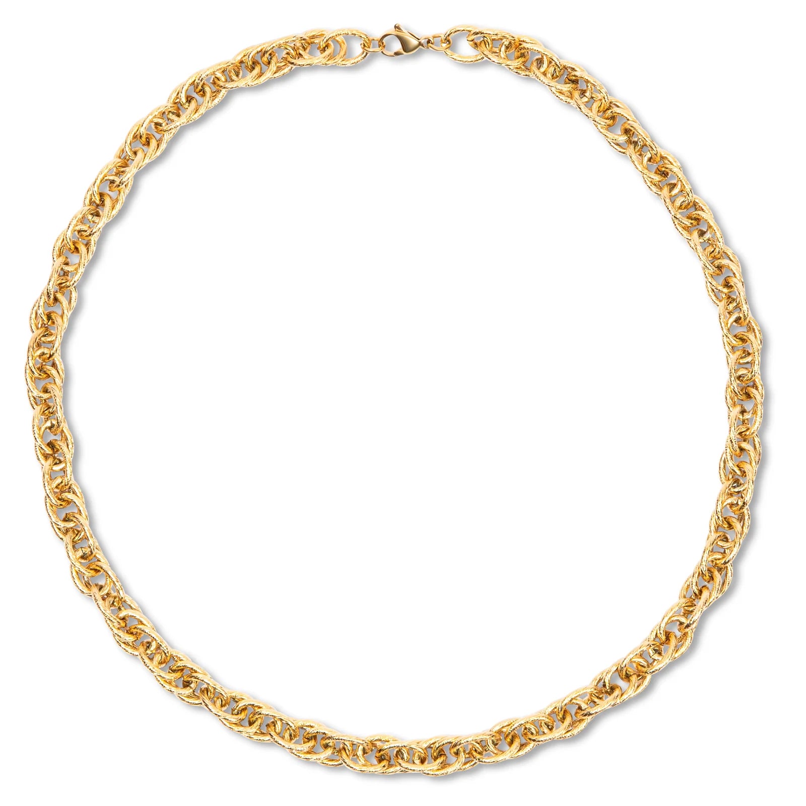 chunky gold twist necklace