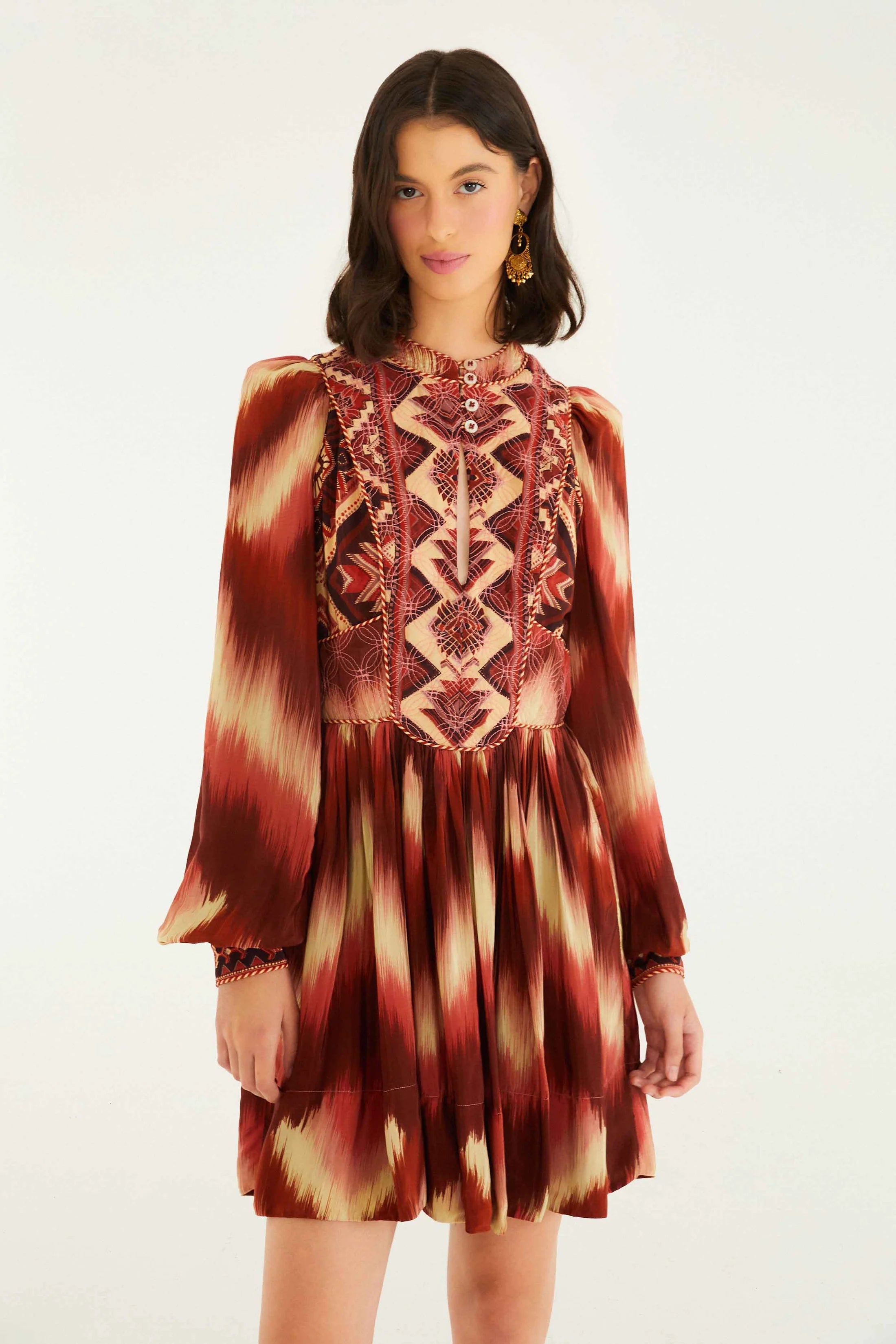 AMANDA STRIPES TAPESTRY DRESS