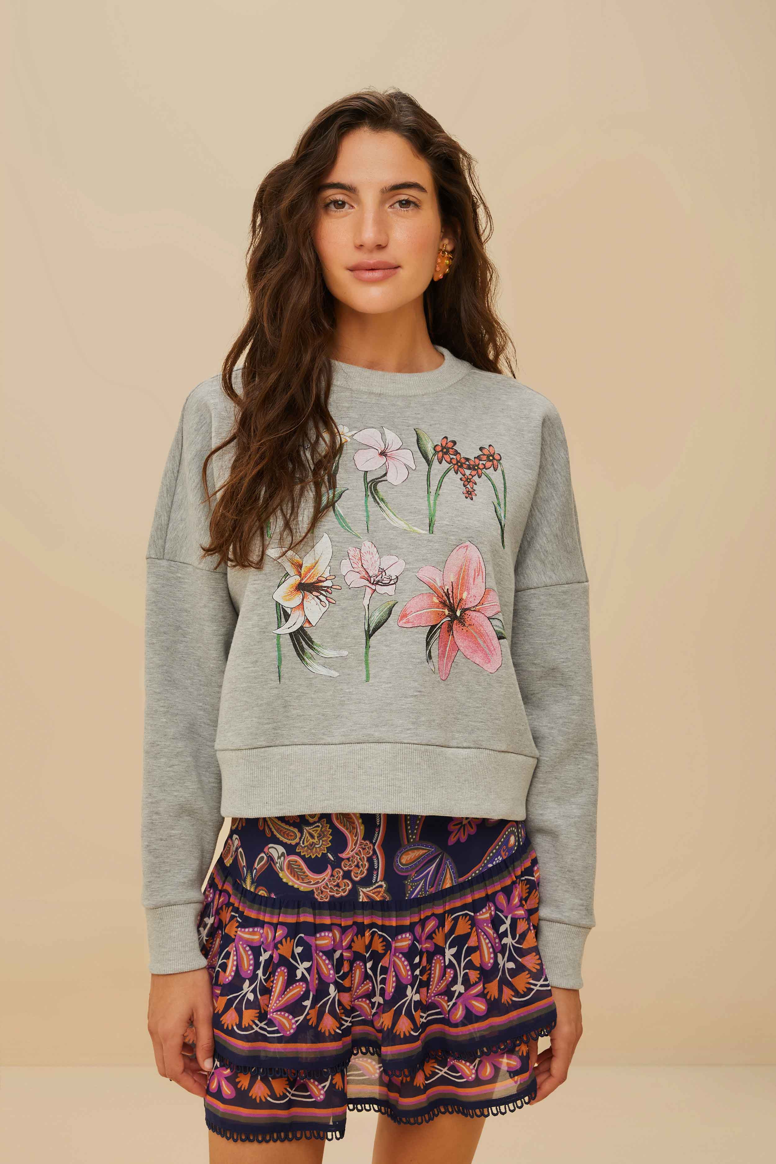 FARM RIO FLOWERS PULLOVER