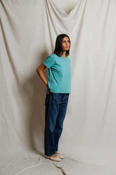 COTTON BOXY CREW TEE