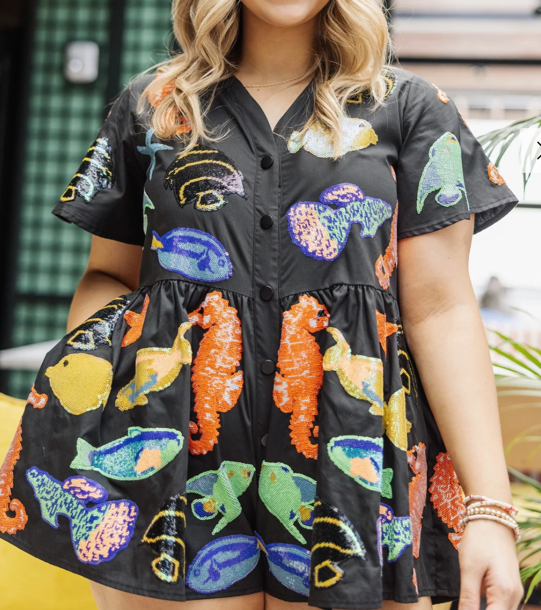 FISH COLLAR ROMPER