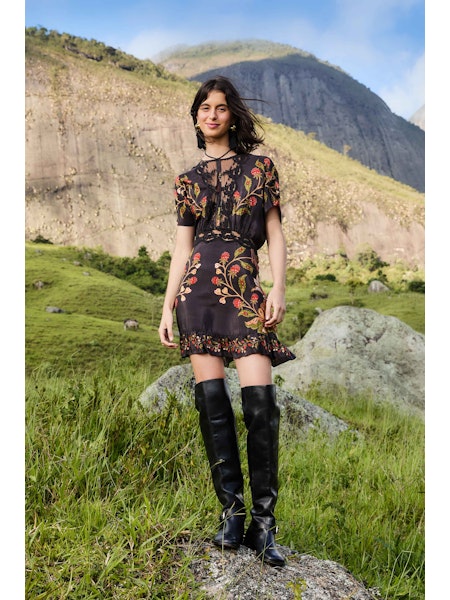 BERRY GARDEN MINI DRESS