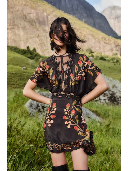BERRY GARDEN MINI DRESS