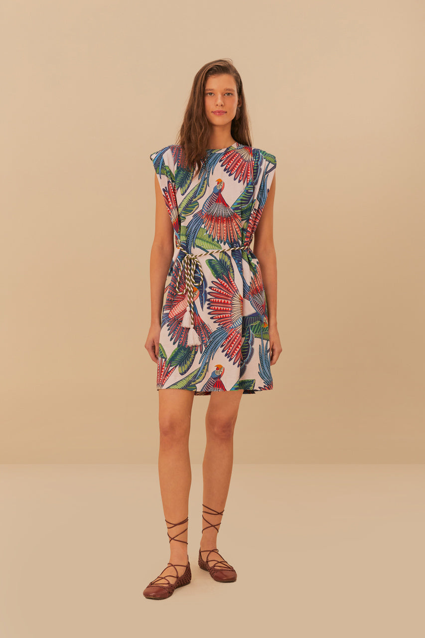 MACAW FLIGHT PINK MINI DRESS