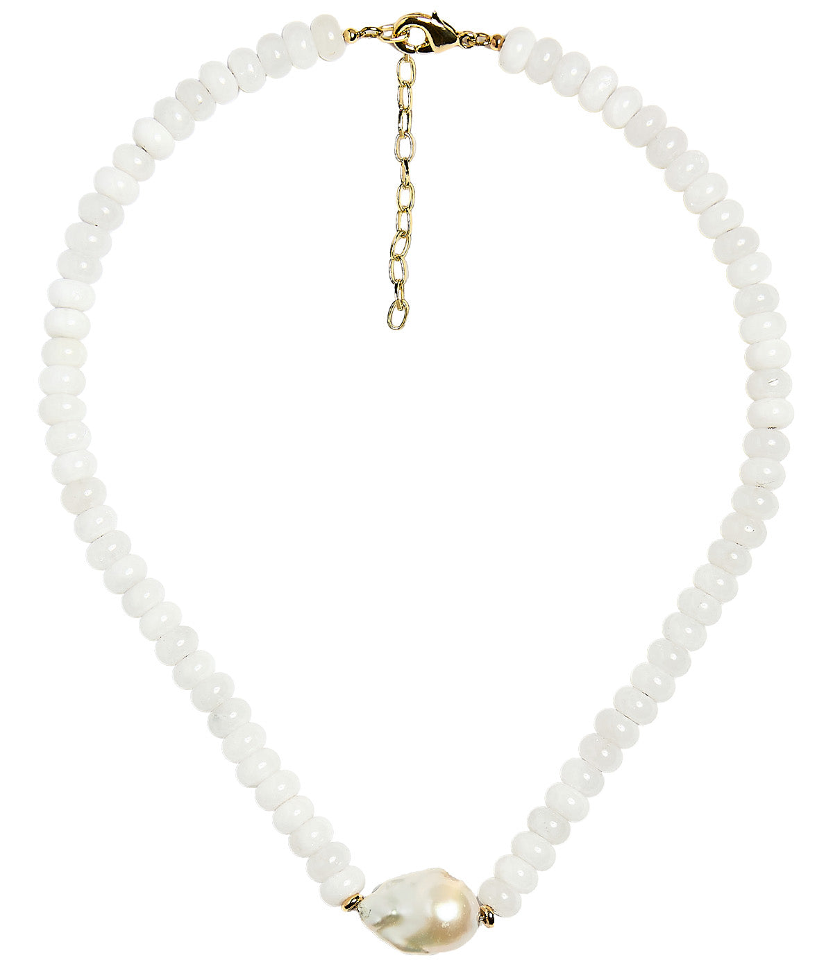 Susie- Quartz Beaded Necklace with freshwater Pearl