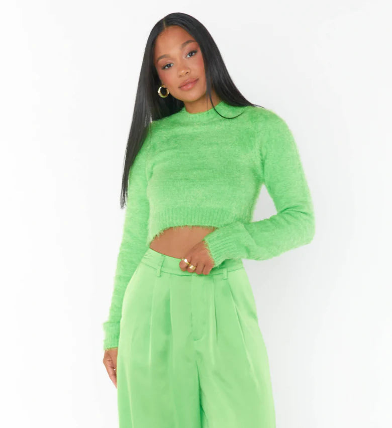 CROPPED VARSITY SWEATER