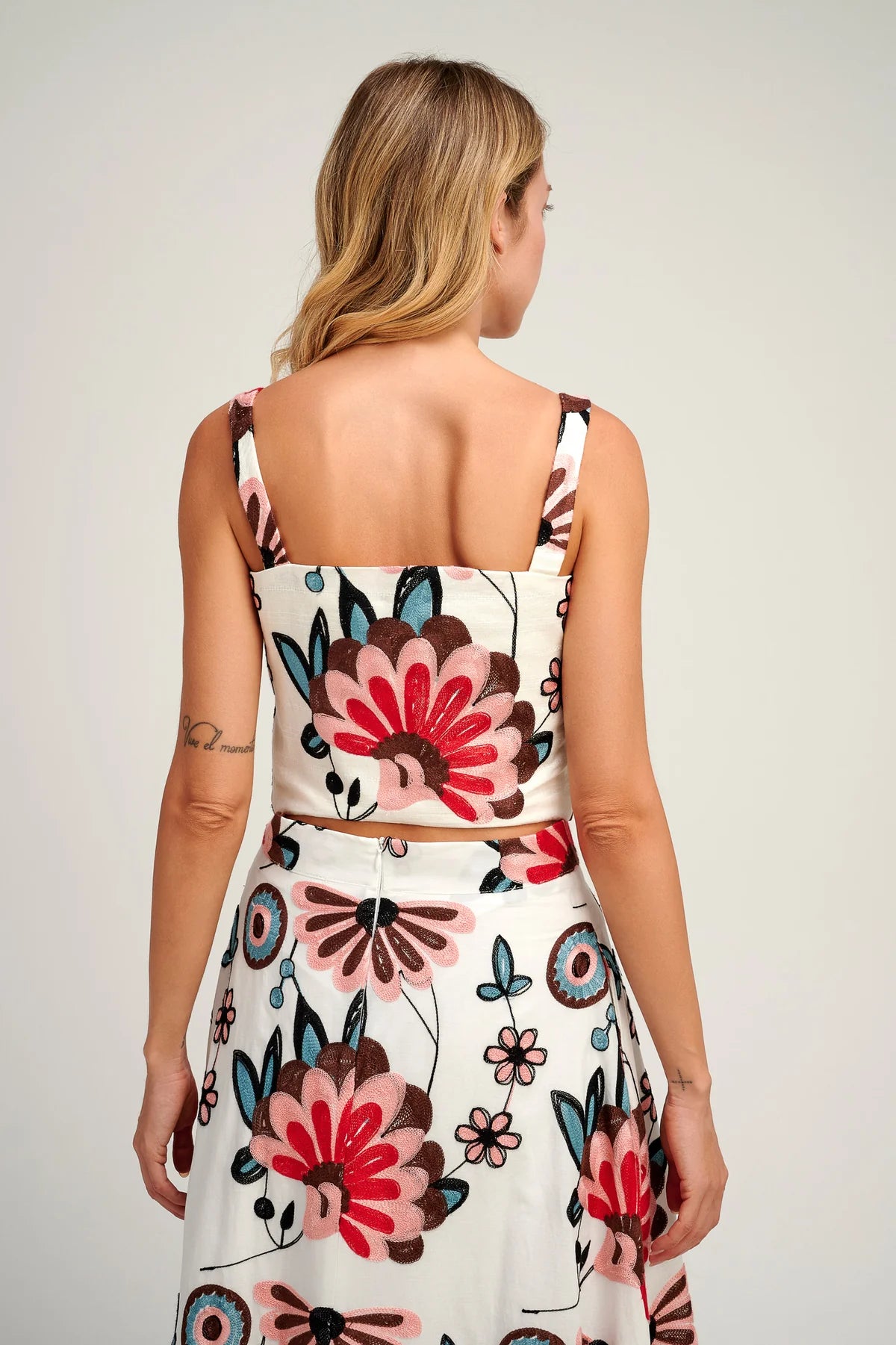 VERENIKI EMBROIDERED CROP TOP