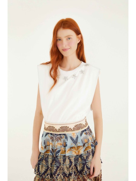 SPARKLING OFF WHITE TSHIRT