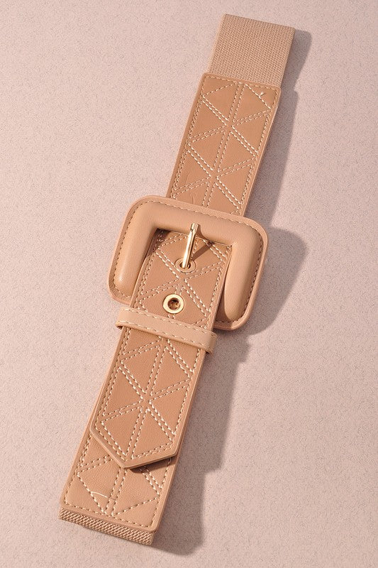 beige elastic belt