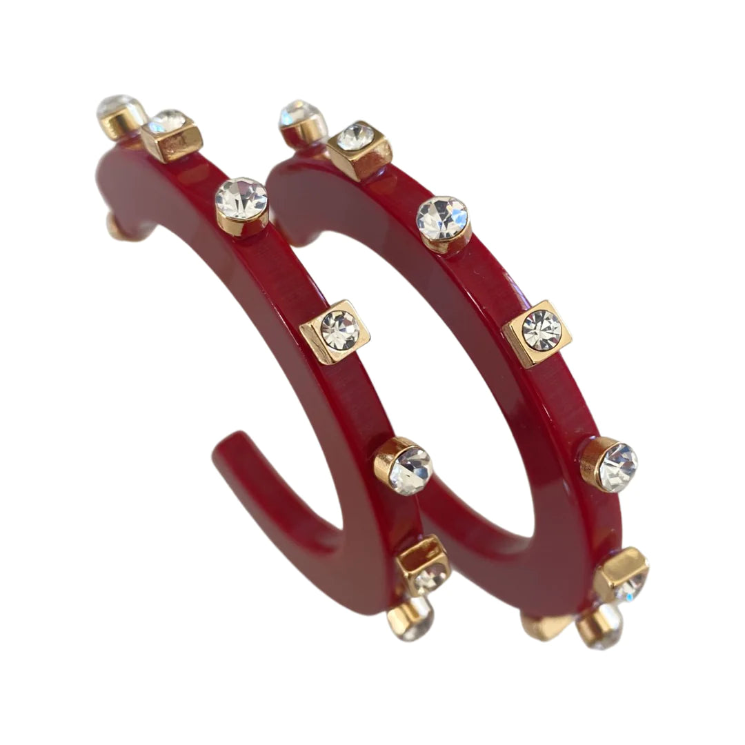 SMALL CITY GIRL JEWEL HOOPS