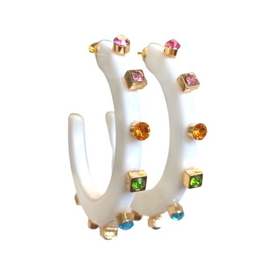 SMALL CITY GIRL JEWEL HOOPS