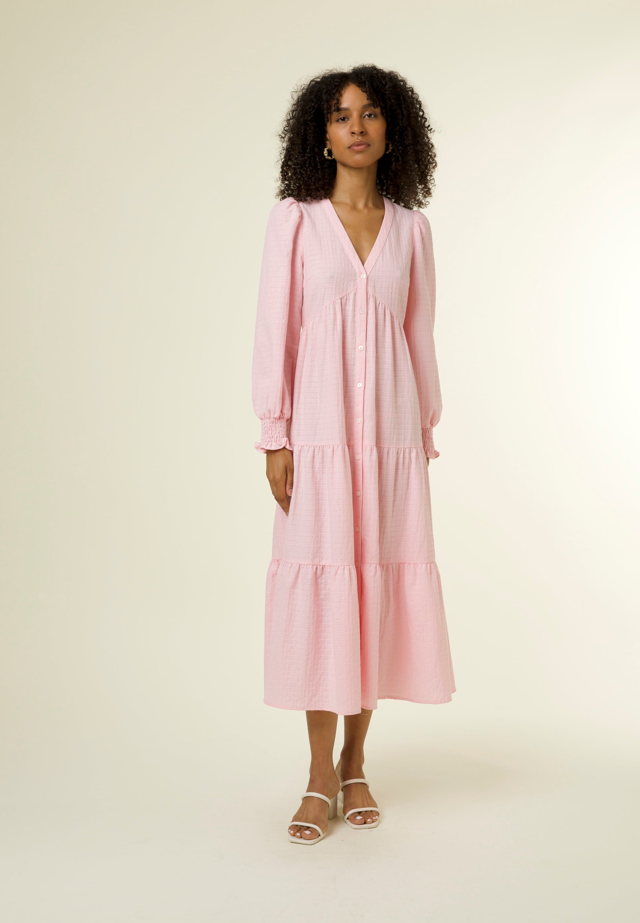 womens pink maxi dress
