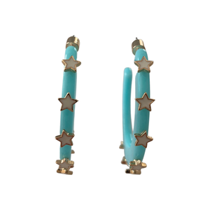 LARGE STARLIGHT JEWEL HOOPS