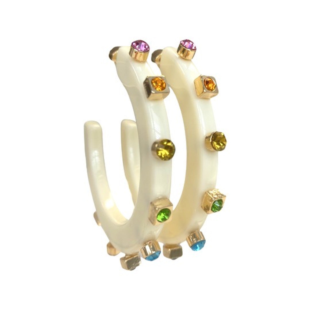 SMALL CITY GIRL JEWEL HOOPS
