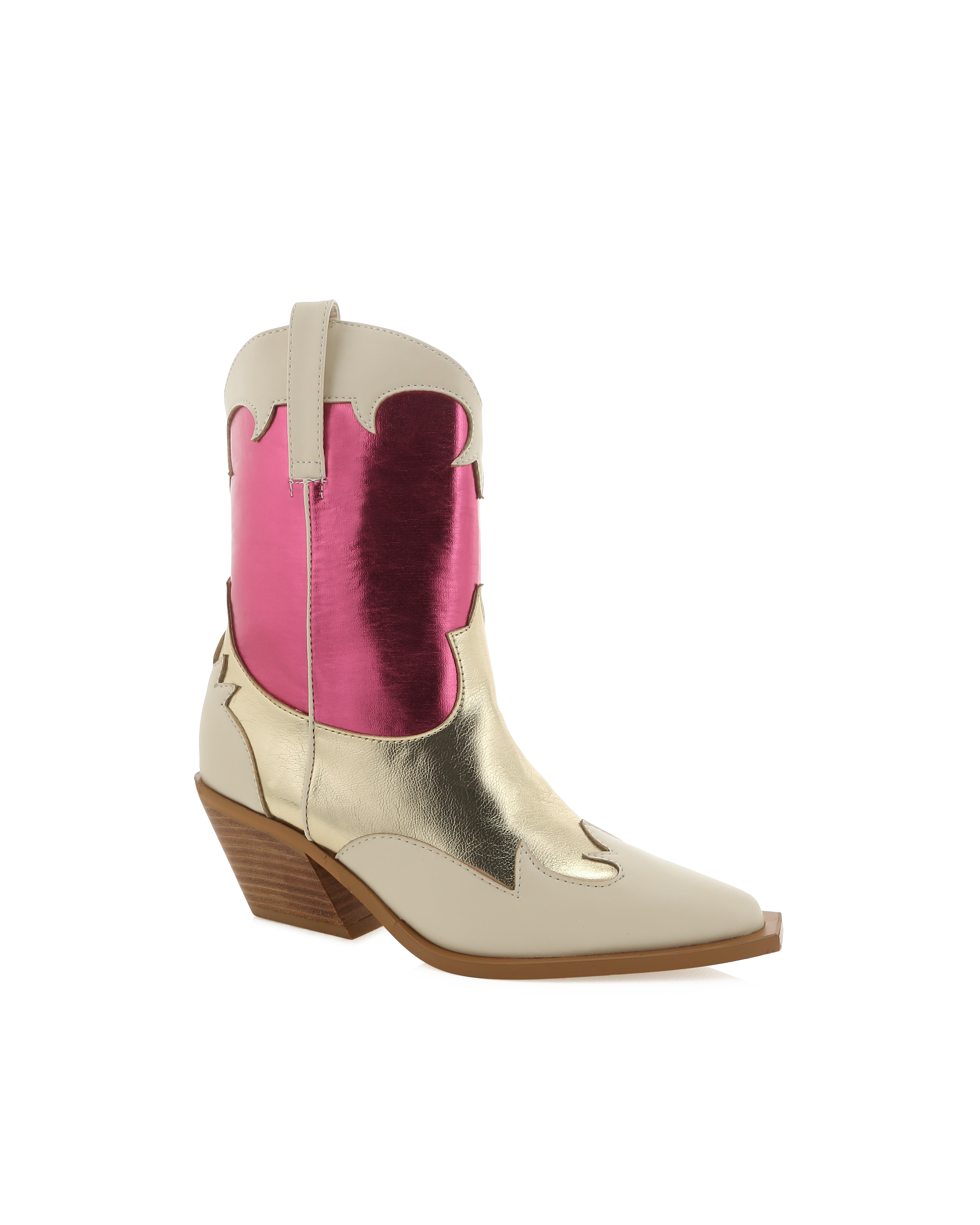 pink gold cowgirl boots